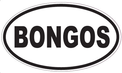 BONGOS - Oval Sticker