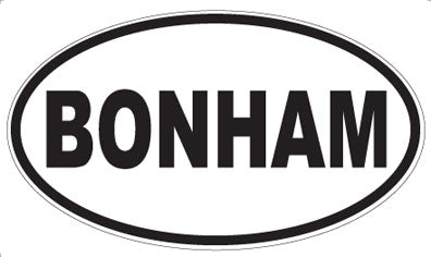 BONHAM - Oval Magnet