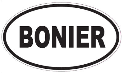 BONIER - Oval Sticker