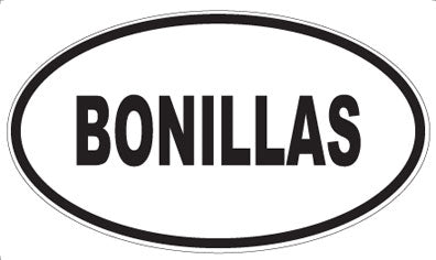 BONILLAS - Oval Sticker