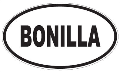 BONILLA - Oval Magnet