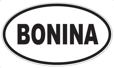 BONINA - Oval Sticker