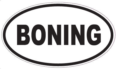 BONING - Oval Sticker