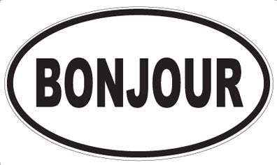 BONJOUR - Oval Magnet