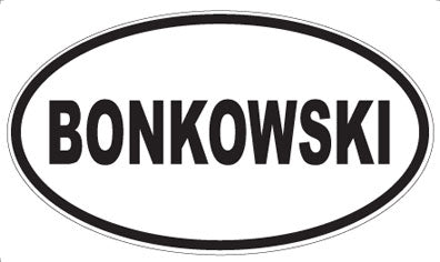 BONKOWSKI - Oval Sticker