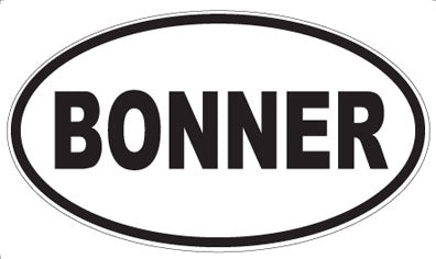 BONNER - Oval Sticker