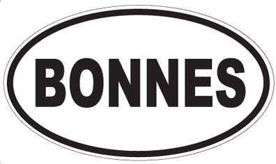 BONNES - Oval Sticker