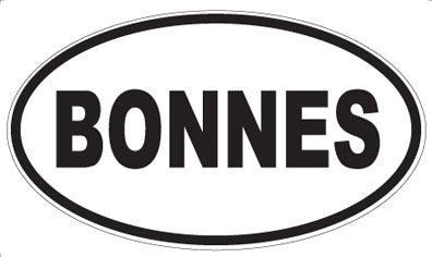 BONNES - Oval Magnet