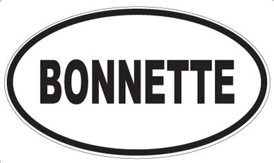 BONNETTE - Oval Sticker