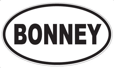 BONNEY - Oval Sticker