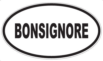 BONSIGNORE - Oval Sticker
