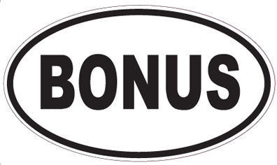 BONUS - Oval Sticker