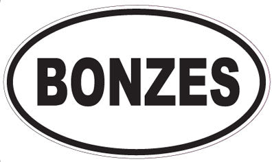 BONZES - Oval Sticker