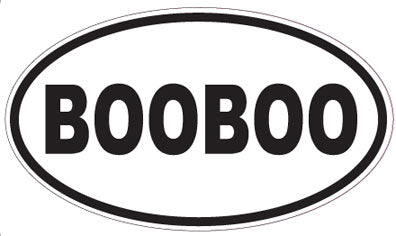 BOOBOO - Oval Sticker