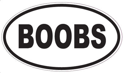 BOOBS - Oval Sticker
