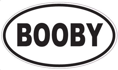 BOOBY - Oval Sticker