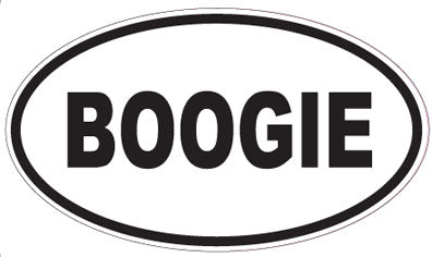 BOOGIE - Oval Sticker