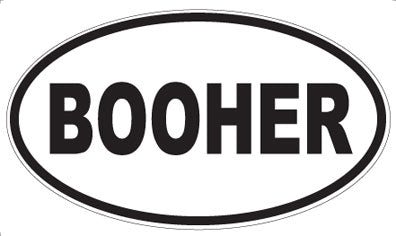 BOOHER - Oval Magnet