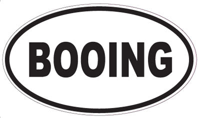 BOOING - Oval Sticker