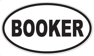 BOOKER - Oval Magnet