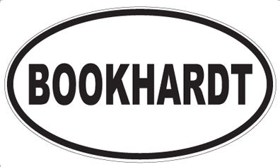 BOOKHARDT - Oval Sticker