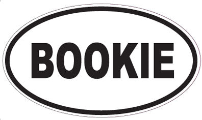 BOOKIE - Oval Sticker