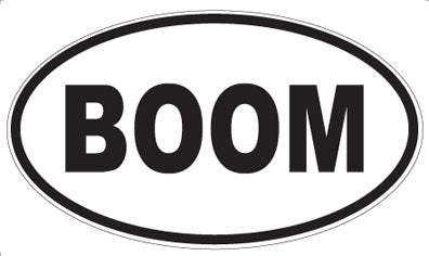BOOM - Oval Magnet