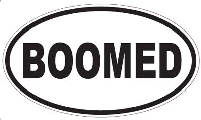 BOOMED - Oval Sticker