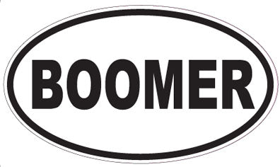 BOOMER - Oval Sticker
