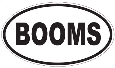 BOOMS - Oval Sticker