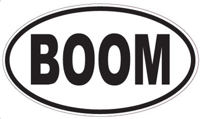 BOOM - Oval Sticker