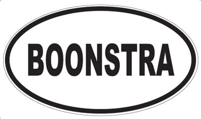 BOONSTRA - Oval Sticker