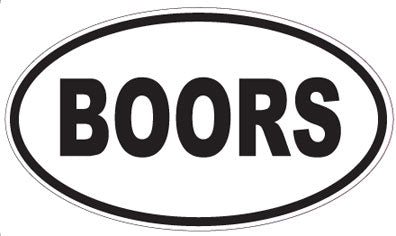 BOORS - Oval Sticker