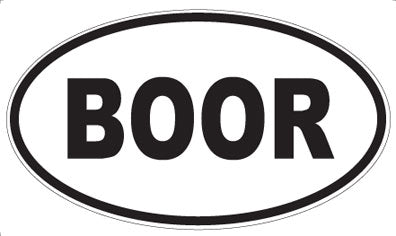 BOOR - Oval Magnet