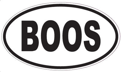 BOOS - Oval Sticker