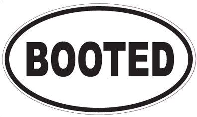 BOOTED - Oval Sticker