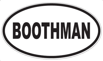 BOOTHMAN - Oval Magnet