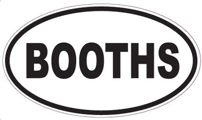 BOOTHS - Oval Sticker