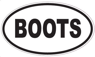 BOOTS - Oval Magnet