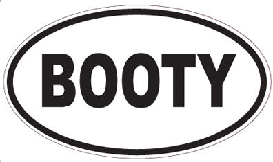 BOOTY - Oval Magnet