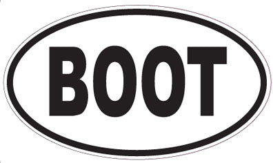 BOOT - Oval Sticker
