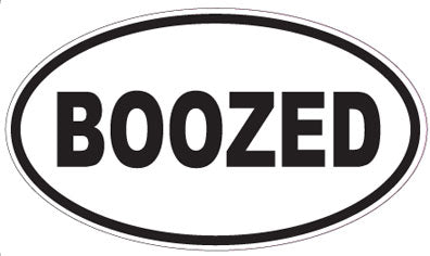 BOOZED - Oval Sticker