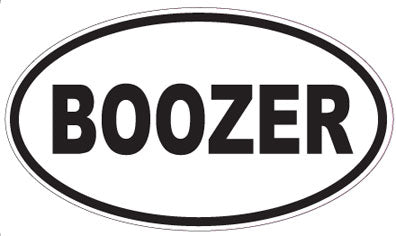 BOOZER - Oval Sticker