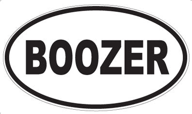 BOOZER - Oval Magnet
