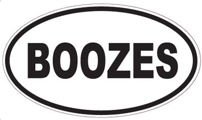 BOOZES - Oval Sticker