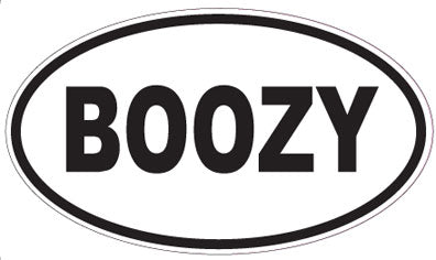 BOOZY - Oval Magnet