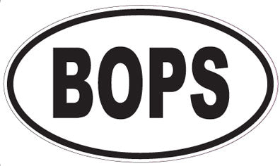 BOPS - Oval Sticker