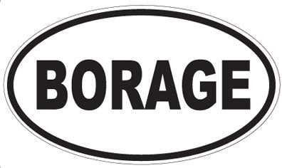 BORAGE - Oval Sticker