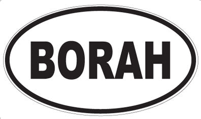 BORAH - Oval Magnet