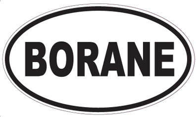 BORANE - Oval Sticker